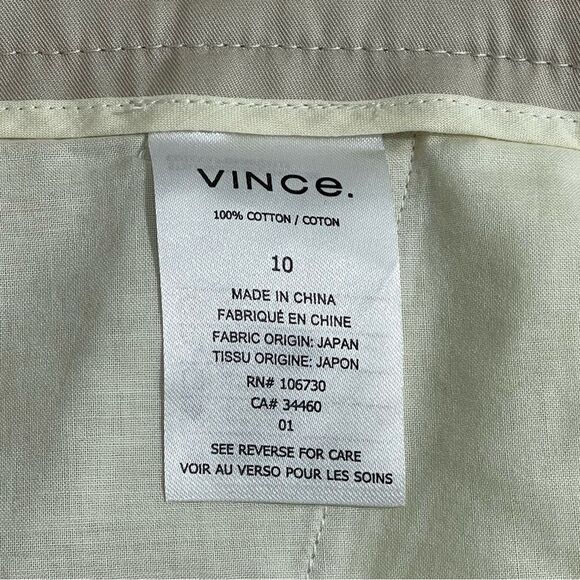 Vince High Waisted Wide Leg Cream Cropped Trouser Ecru Pants Size 10 - Picture 7 of 8